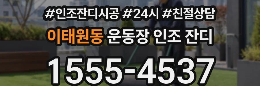 이태원동 운동장 인조 잔디