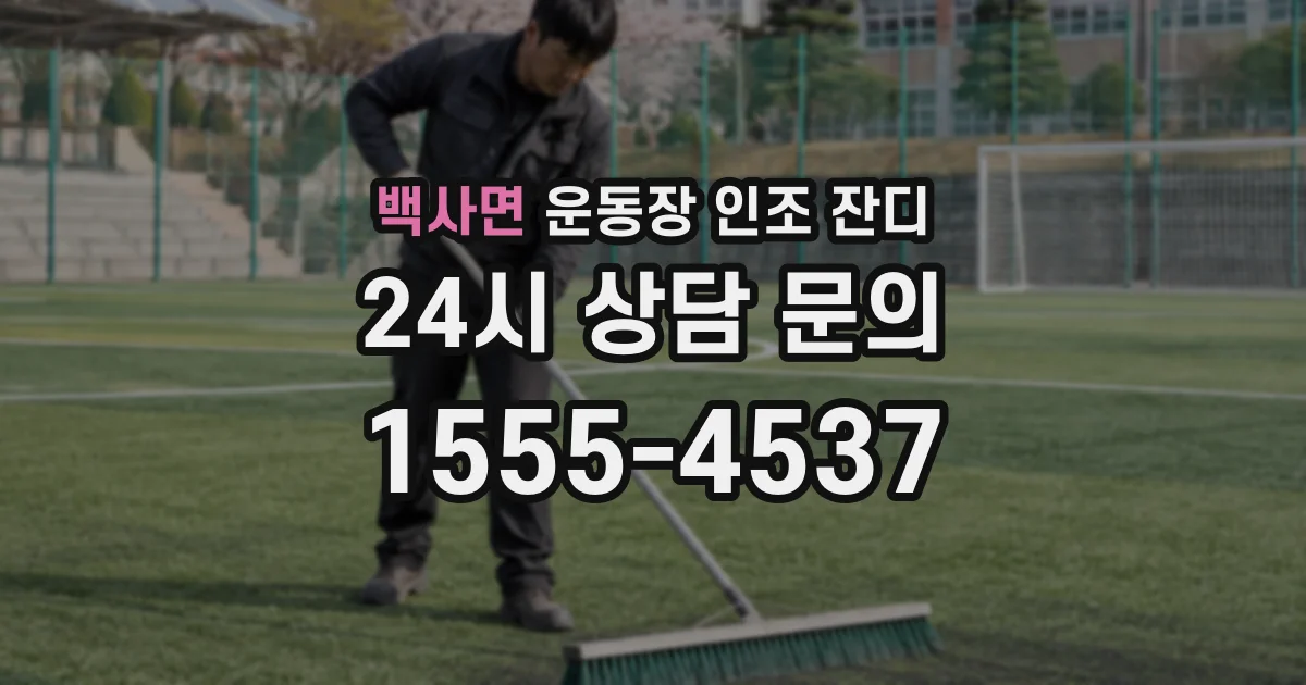 백사면 운동장 인조 잔디