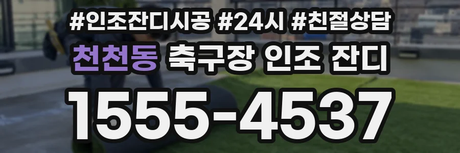 천천동 축구장 인조 잔디