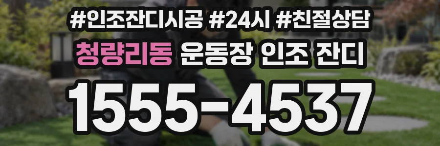 청량리동 운동장 인조 잔디