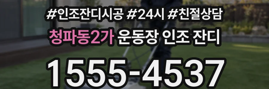 청파동2가 운동장 인조 잔디