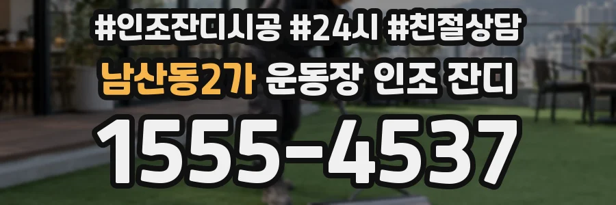남산동2가 운동장 인조 잔디