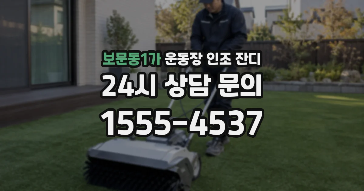보문동1가 운동장 인조 잔디