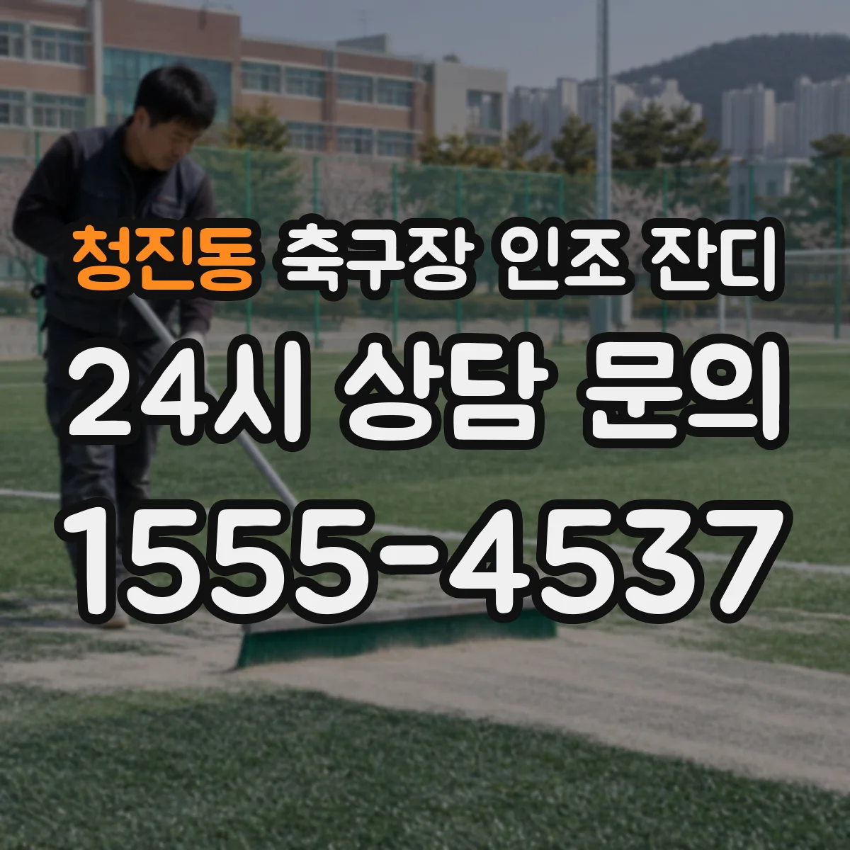 청진동 축구장 인조 잔디