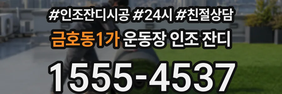 금호동1가 운동장 인조 잔디