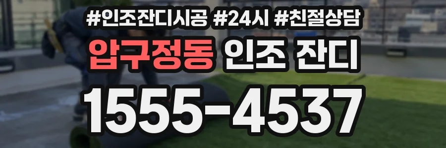 압구정동 인조 잔디