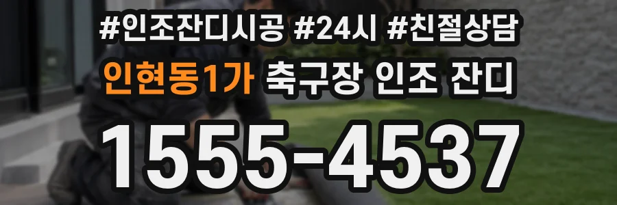 인현동1가 축구장 인조 잔디
