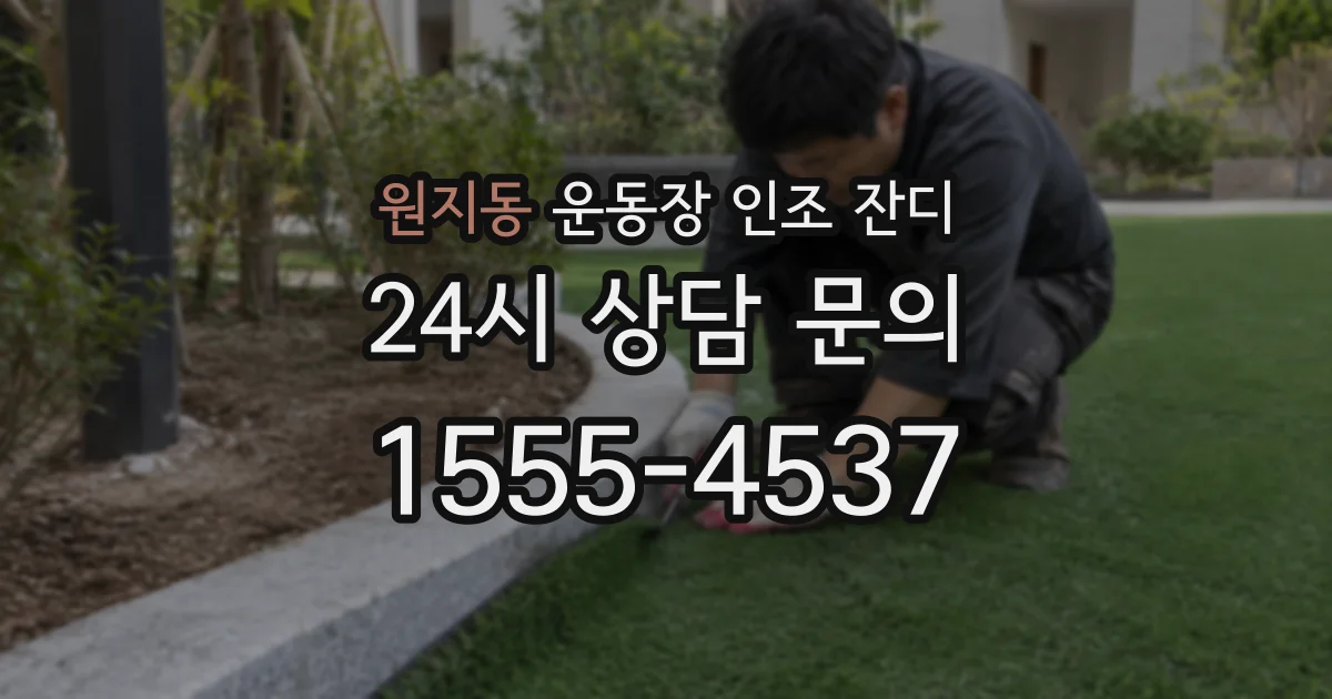원지동 운동장 인조 잔디