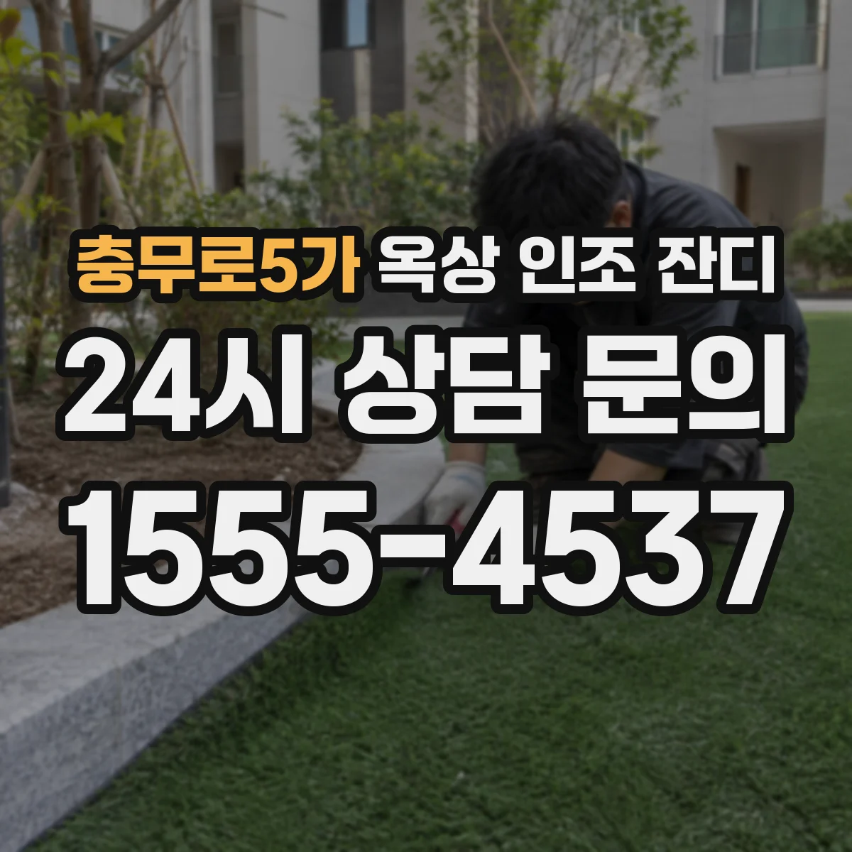 충무로5가 옥상 인조 잔디