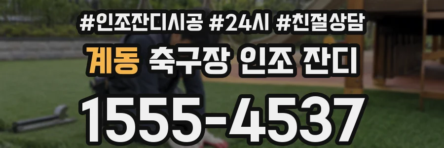 계동 축구장 인조 잔디