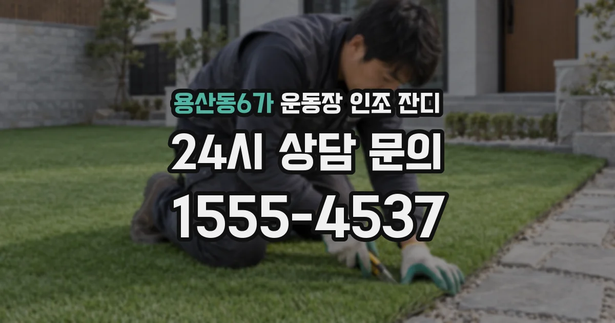 용산동6가 운동장 인조 잔디