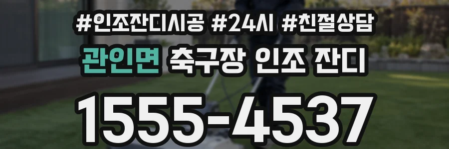 관인면 축구장 인조 잔디