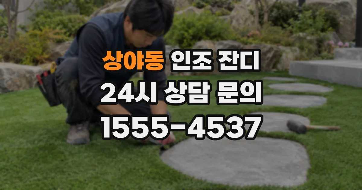 상야동 인조 잔디
