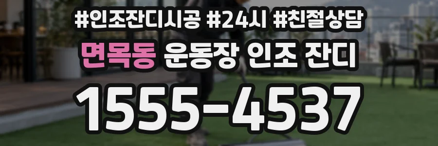 면목동 운동장 인조 잔디