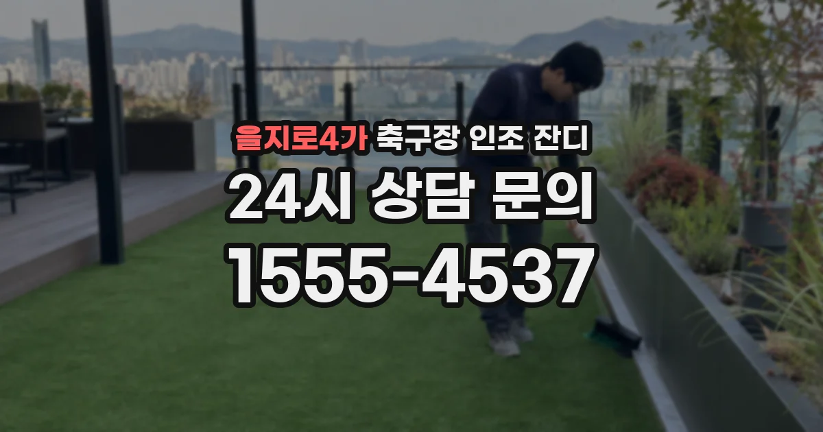 을지로4가 축구장 인조 잔디