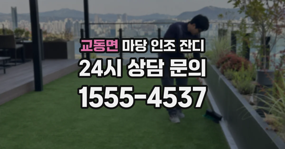 교동면 마당 인조 잔디