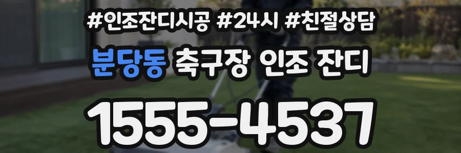 분당동 축구장 인조 잔디