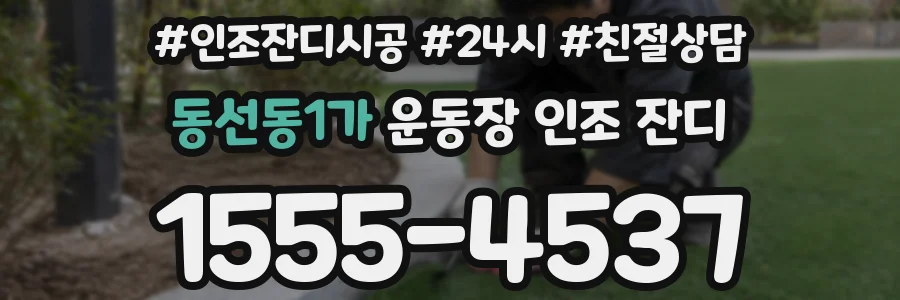 동선동1가 운동장 인조 잔디