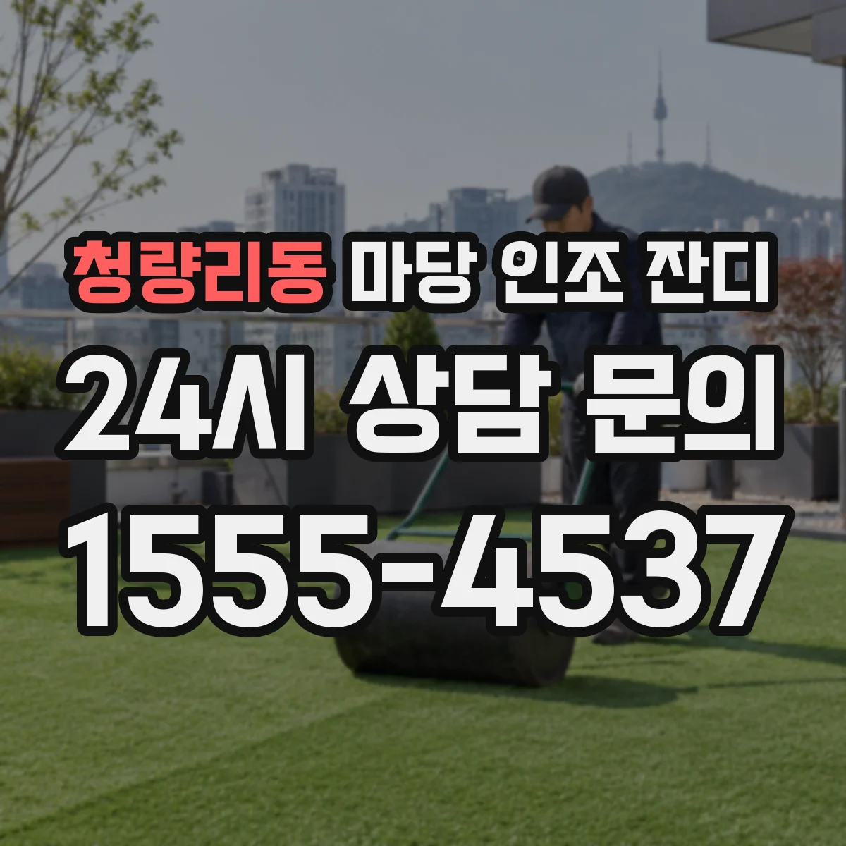 청량리동 마당 인조 잔디