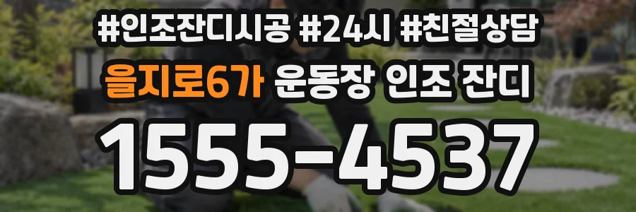 을지로6가 운동장 인조 잔디