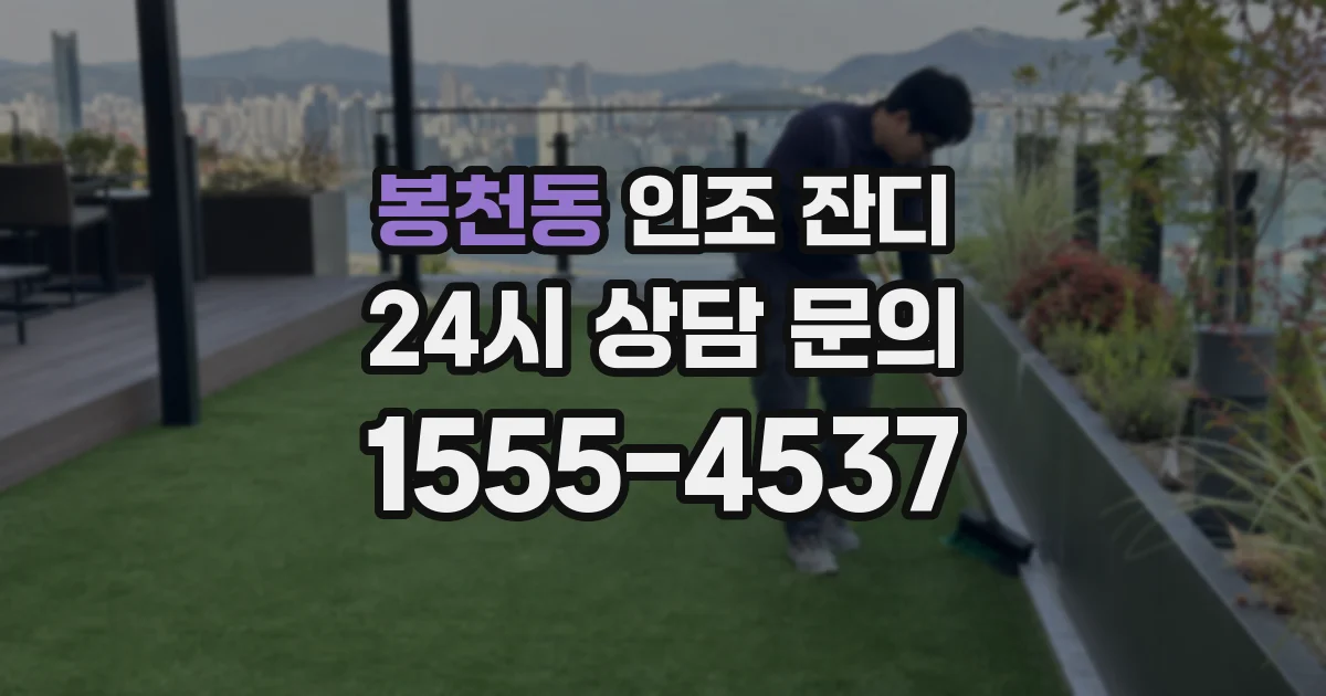 봉천동 인조 잔디