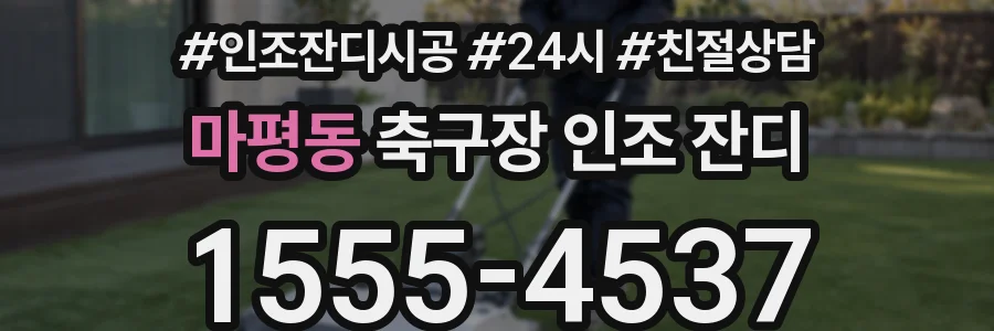 마평동 축구장 인조 잔디