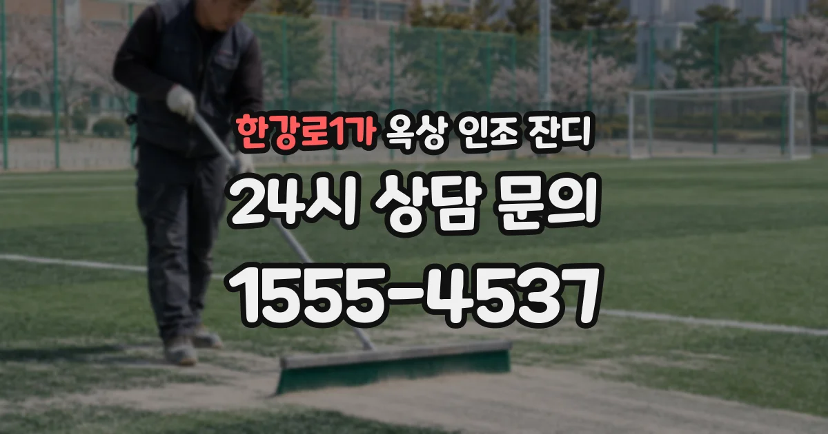 한강로1가 옥상 인조 잔디