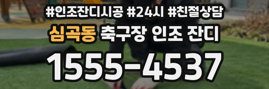 심곡동 축구장 인조 잔디