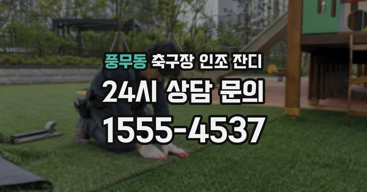 풍무동 축구장 인조 잔디