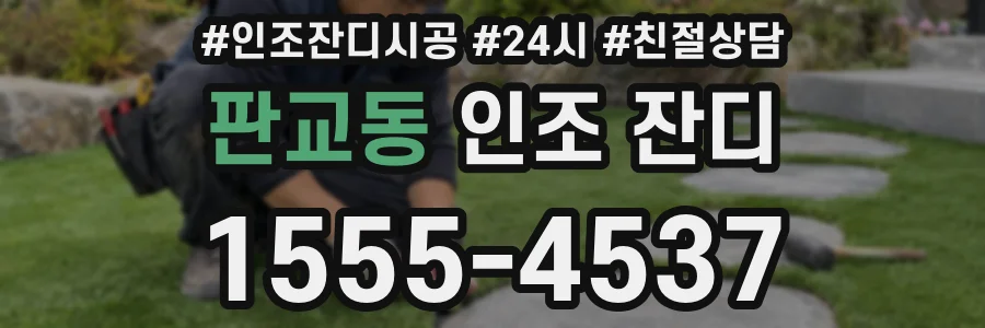 판교동 인조 잔디