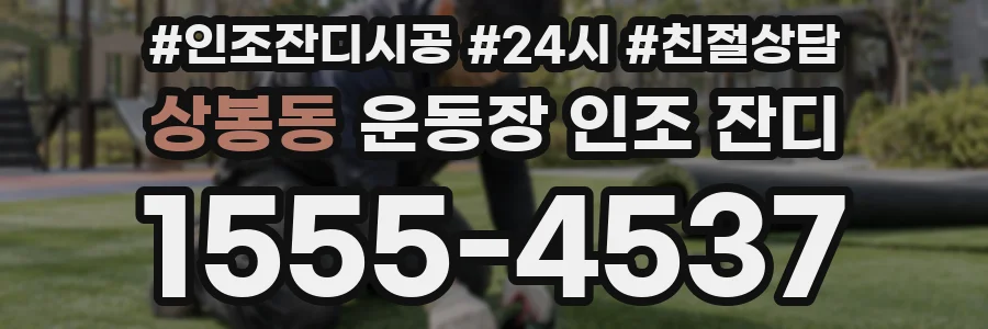 상봉동 운동장 인조 잔디