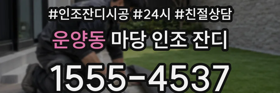 운양동 마당 인조 잔디