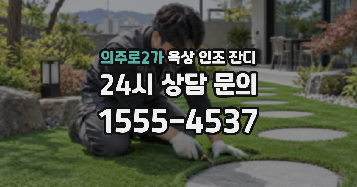 의주로2가 옥상 인조 잔디