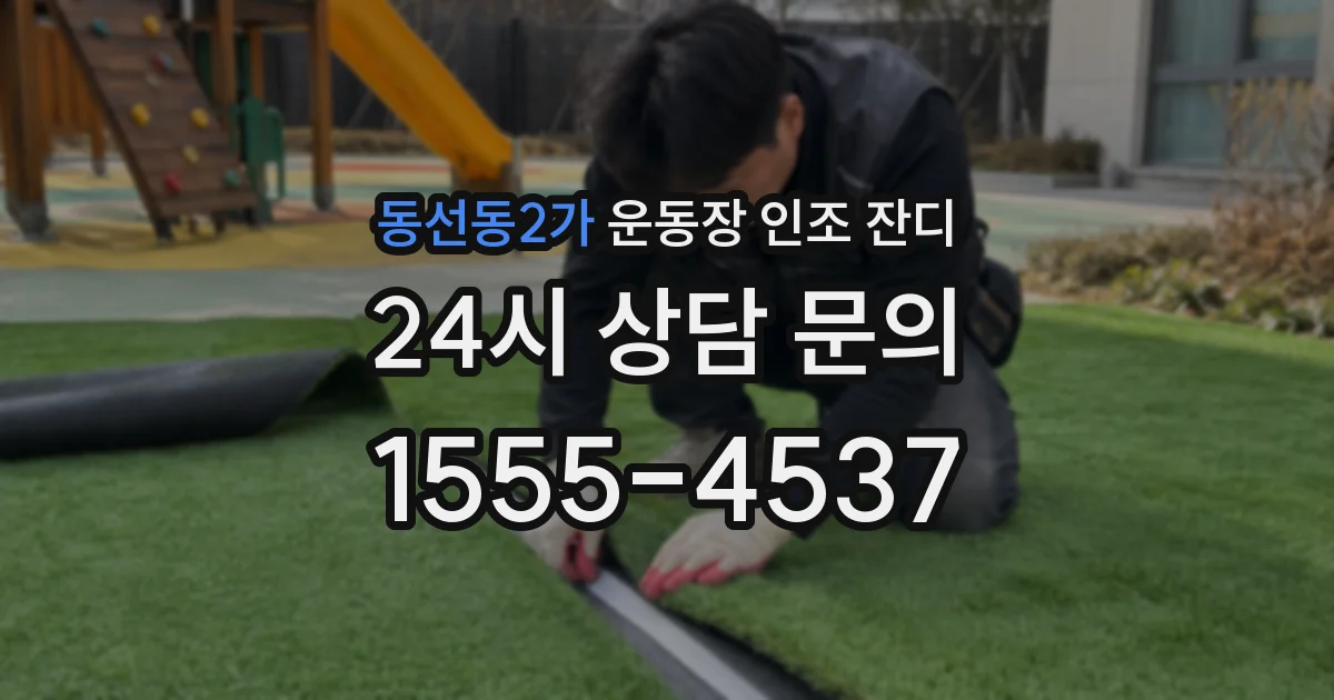 동선동2가 운동장 인조 잔디
