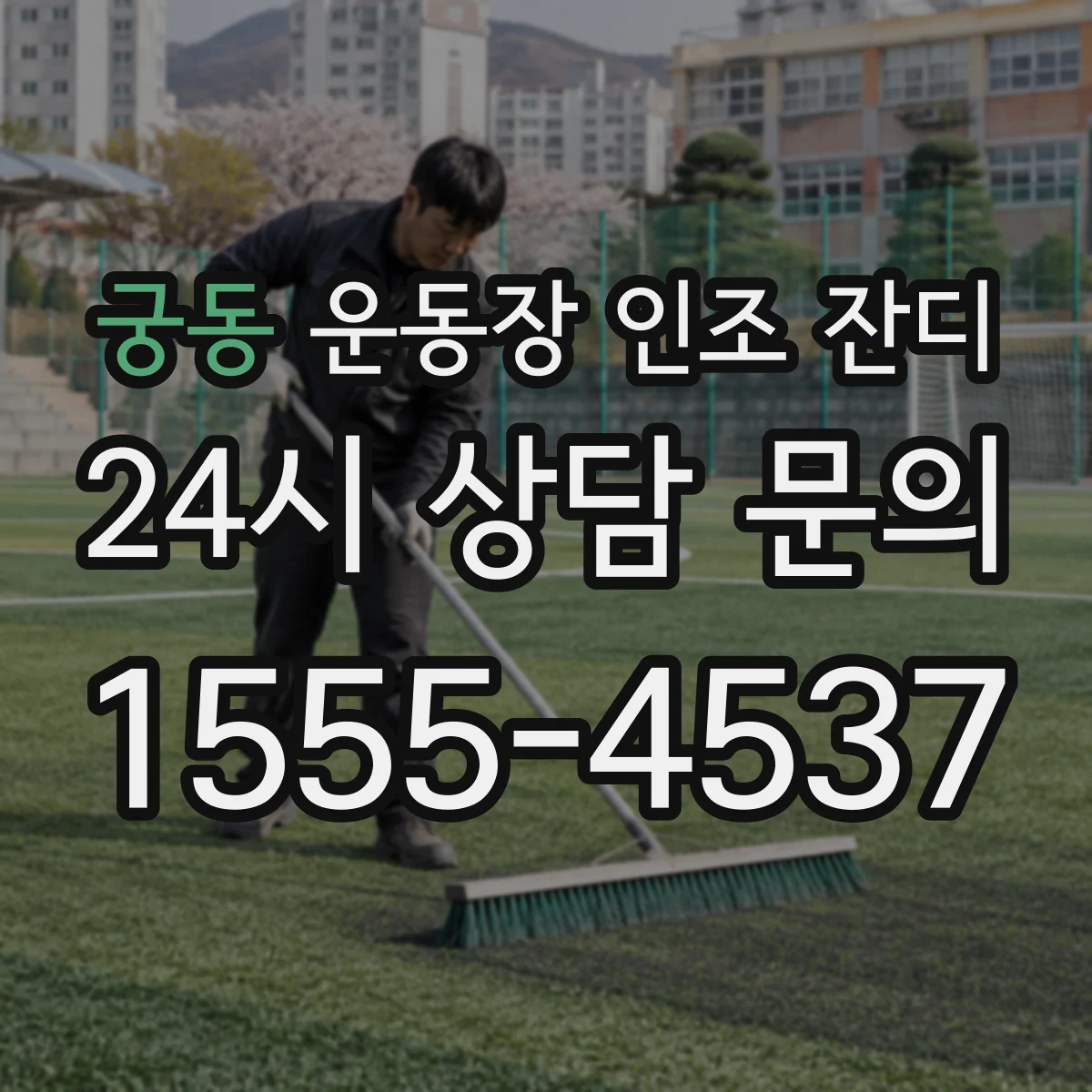 궁동 운동장 인조 잔디