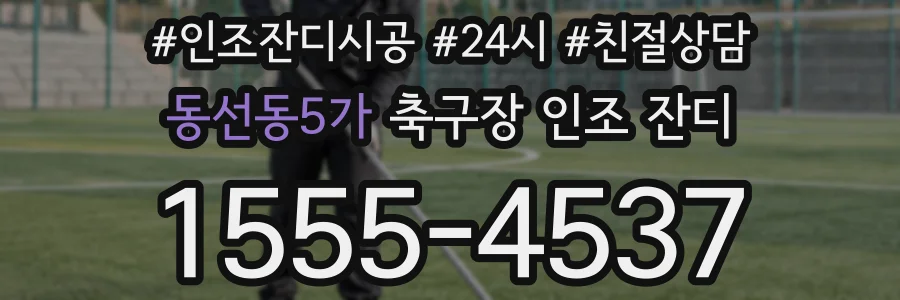동선동5가 축구장 인조 잔디