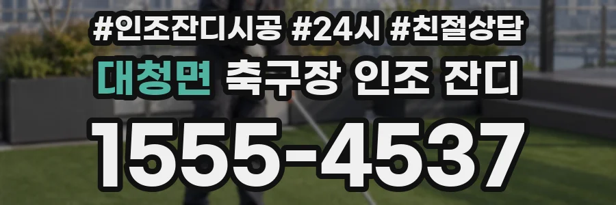 대청면 축구장 인조 잔디