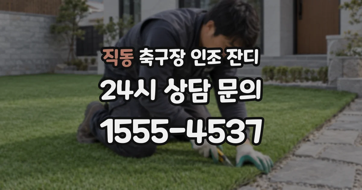 직동 축구장 인조 잔디