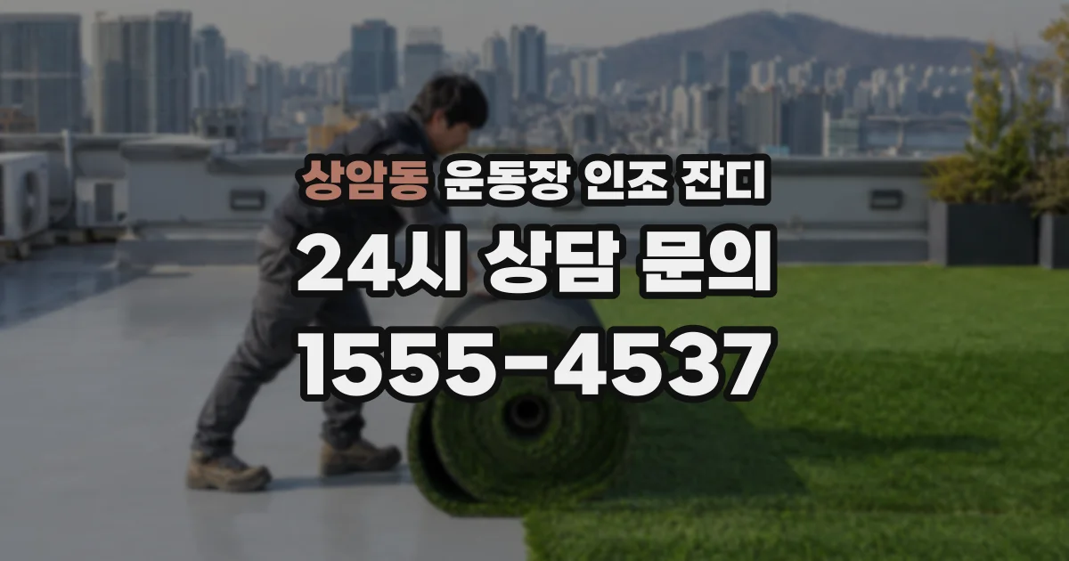 상암동 운동장 인조 잔디