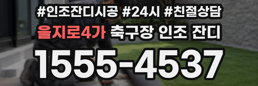 을지로4가 축구장 인조 잔디