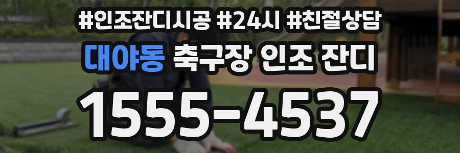 대야동 축구장 인조 잔디
