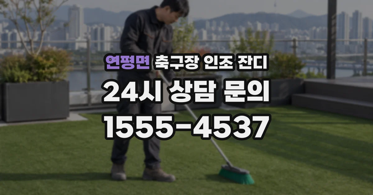 연평면 축구장 인조 잔디