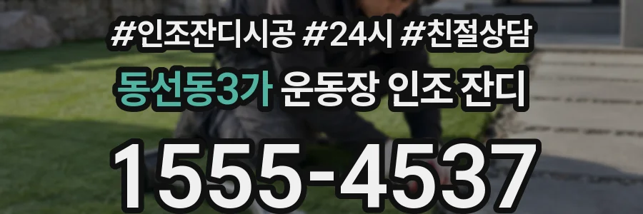 동선동3가 운동장 인조 잔디