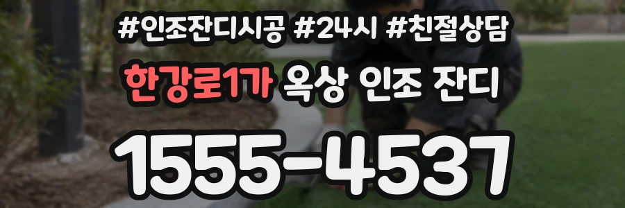 한강로1가 옥상 인조 잔디