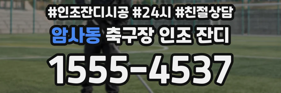 암사동 축구장 인조 잔디