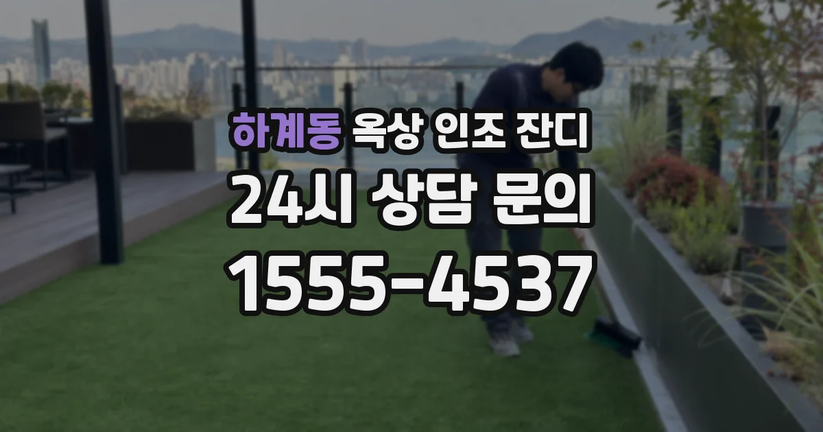 하계동 옥상 인조 잔디