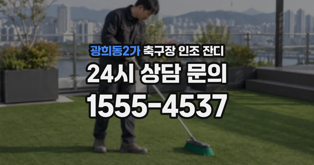 광희동2가 축구장 인조 잔디