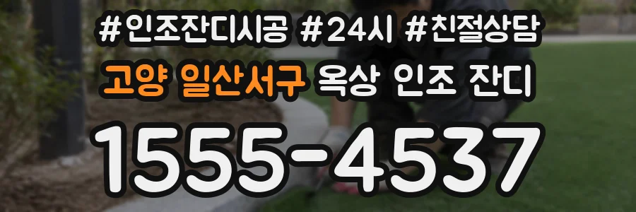 고양 일산서구 옥상 인조 잔디