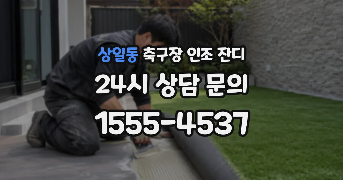 상일동 축구장 인조 잔디