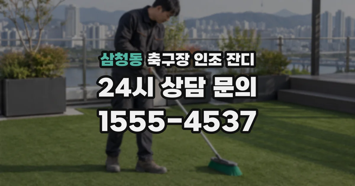 삼청동 축구장 인조 잔디
